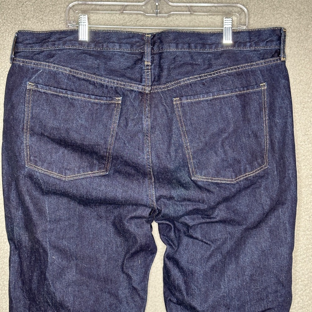 Old Navy Womens High Rise‎ Slouchy Taper Jeans Sz 18 Tall Dark Wash Cotton Denim - Picture 7 of 11